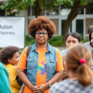 Community meeting discussing autism and missing persons safety
