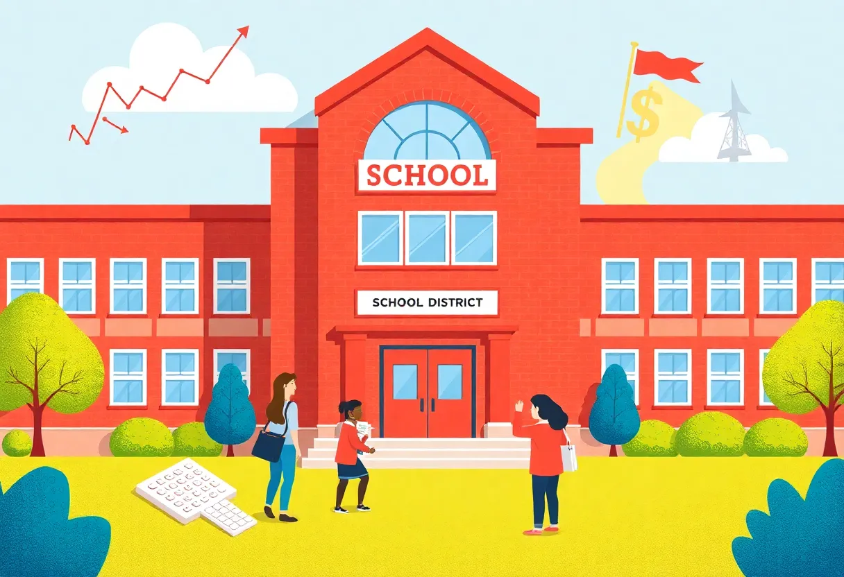 Illustration representing the financial examination of Fayette County Public Schools.