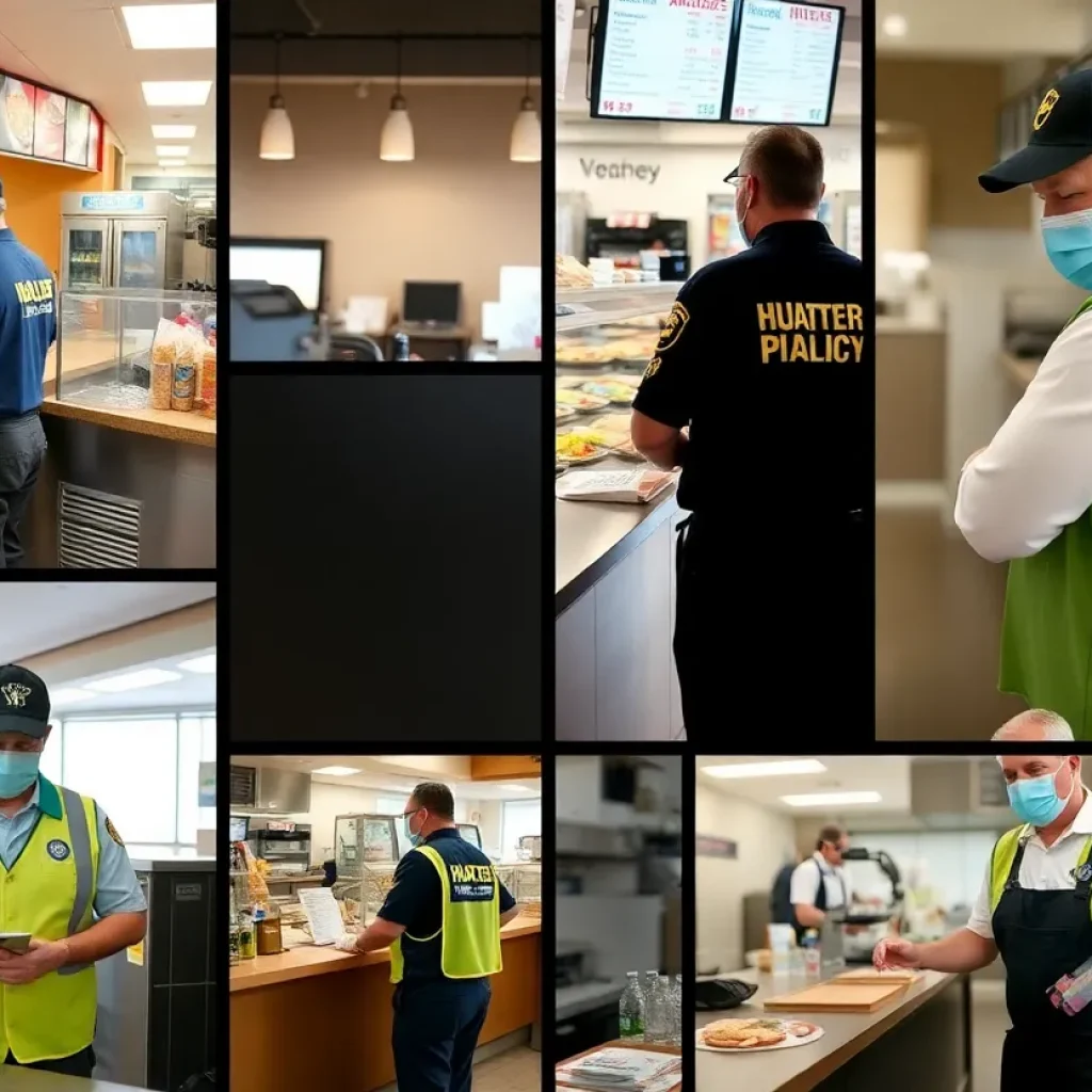 Health department inspectors in food service establishments in Lexington, KY