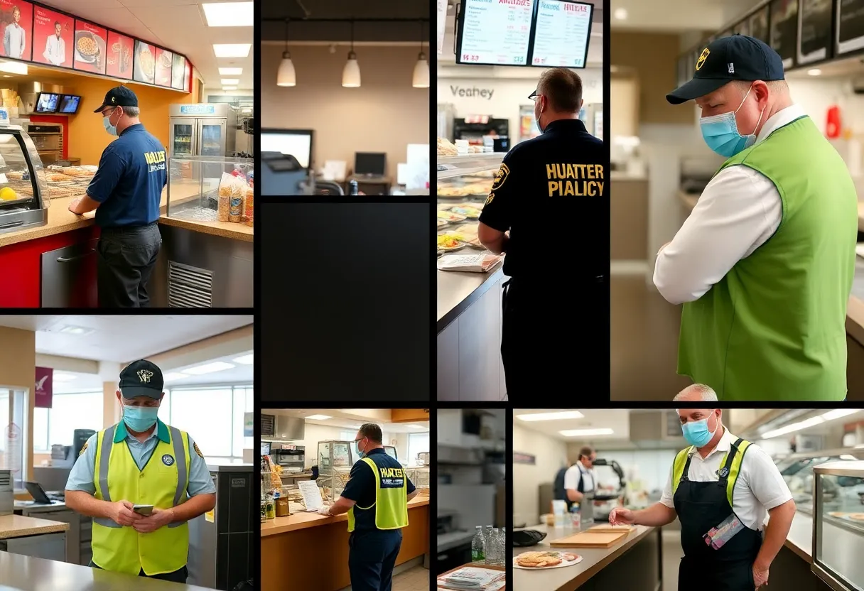 Health department inspectors in food service establishments in Lexington, KY