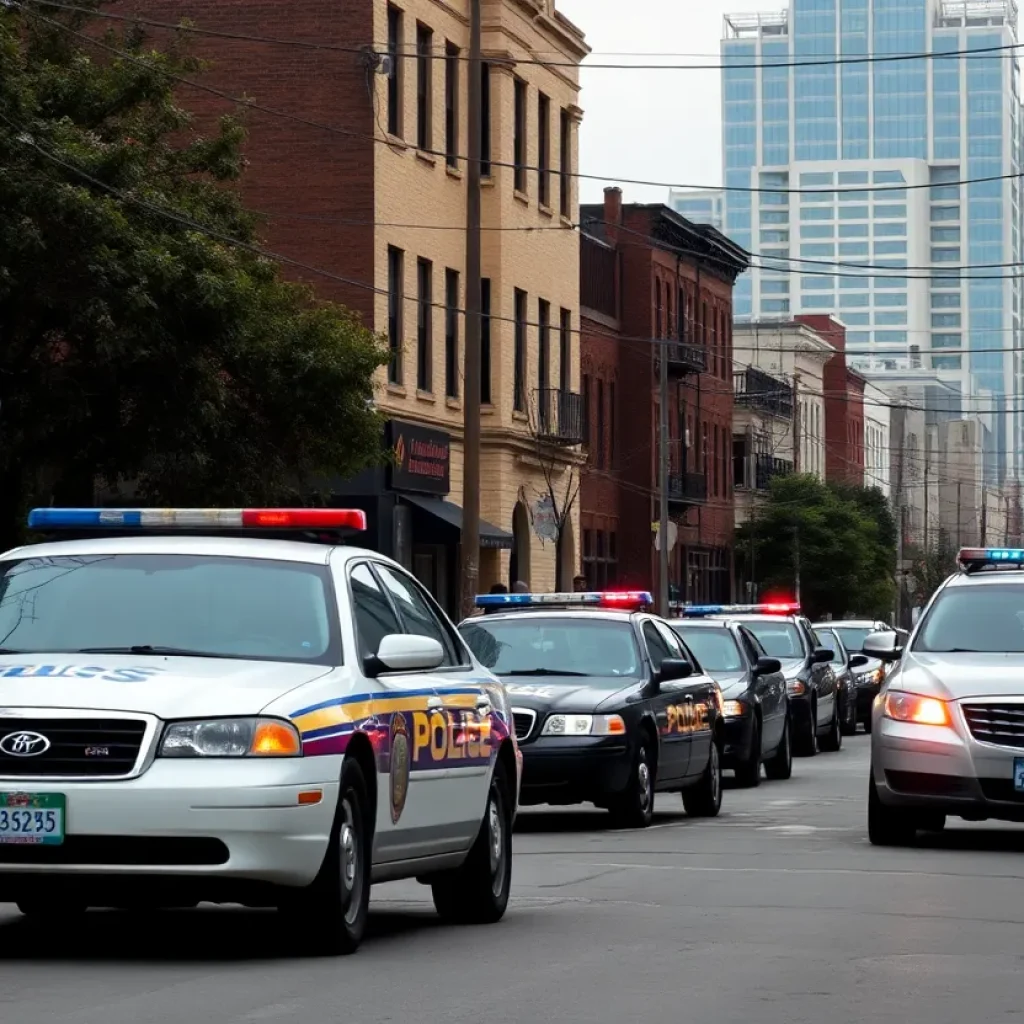 Depiction of an urban area impacted by gang violence