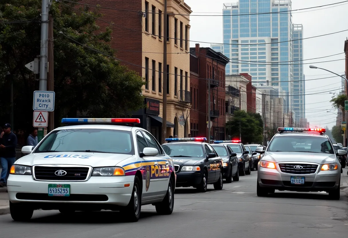 Depiction of an urban area impacted by gang violence