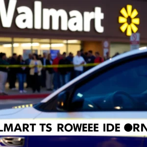 Police responding to a shooting incident outside Walmart in Georgetown.