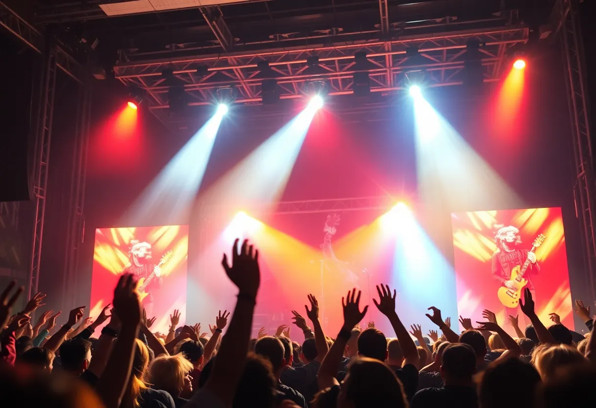 Heart band performing during their concert in Lexington