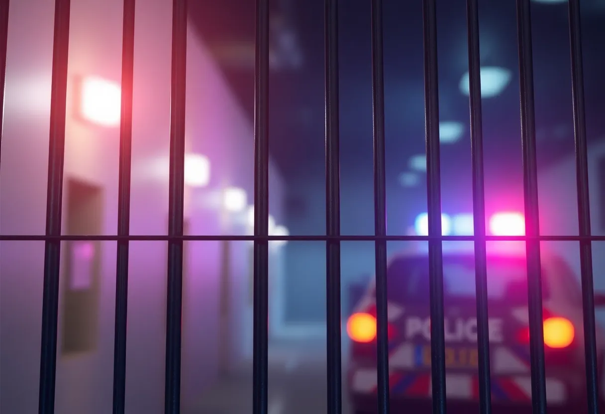 Illustration of a jail escape scene highlighting security issues