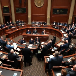 Kentucky lawmakers in a legislative session discussing reforms.