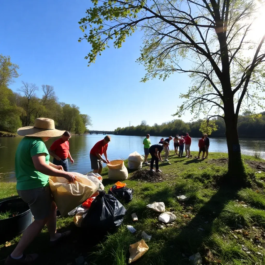 Volunteers participating in the Kentucky River Clean Sweep