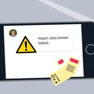 Smartphone alerting about Kentucky traffic ticket scam