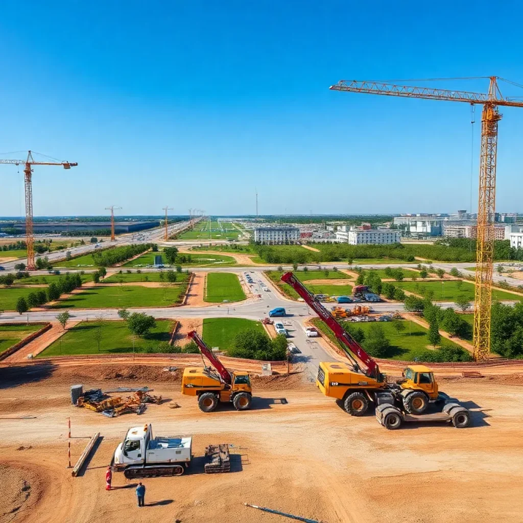 Construction site of Legacy Business Park in Lexington
