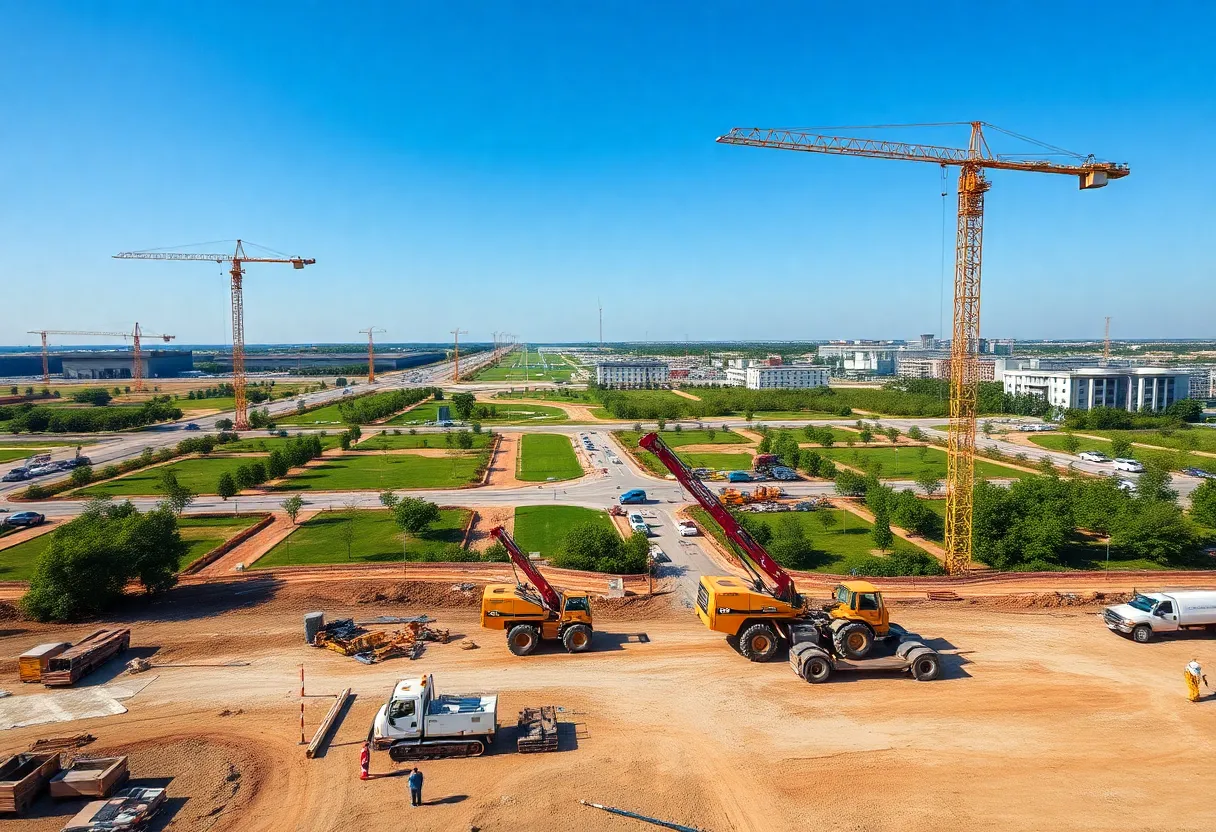 Construction site of Legacy Business Park in Lexington