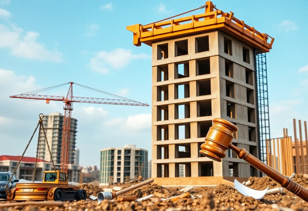 Representation of bankruptcy and construction site issues