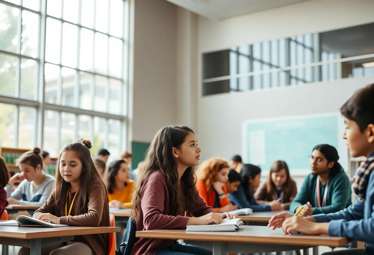 Diverse students engaged in learning at Lexington Christian Academy