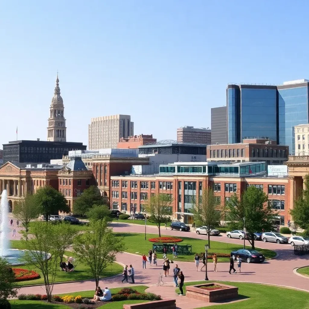 A view of Lexington Kentucky, showcasing its architectural beauty and lively atmosphere.