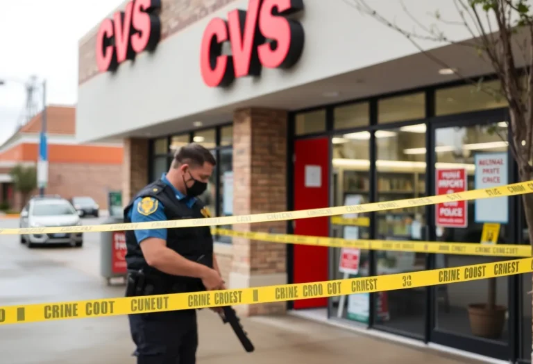 Lexington police at the scene of an armed robbery investigation.