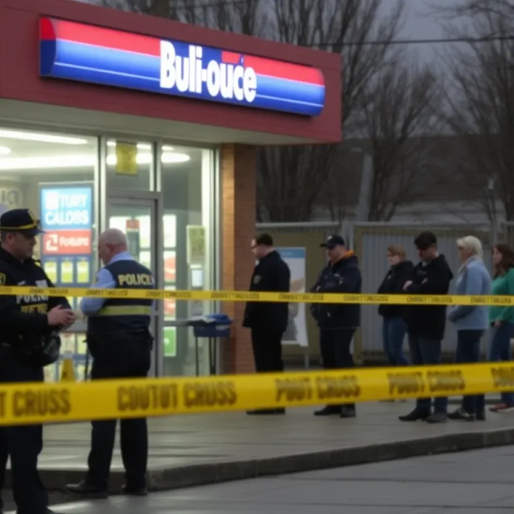Police investigating a stabbing incident outside a Mini Mart in Lexington.
