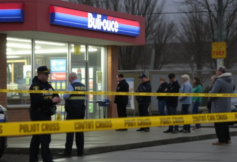 Police investigating a stabbing incident outside a Mini Mart in Lexington.