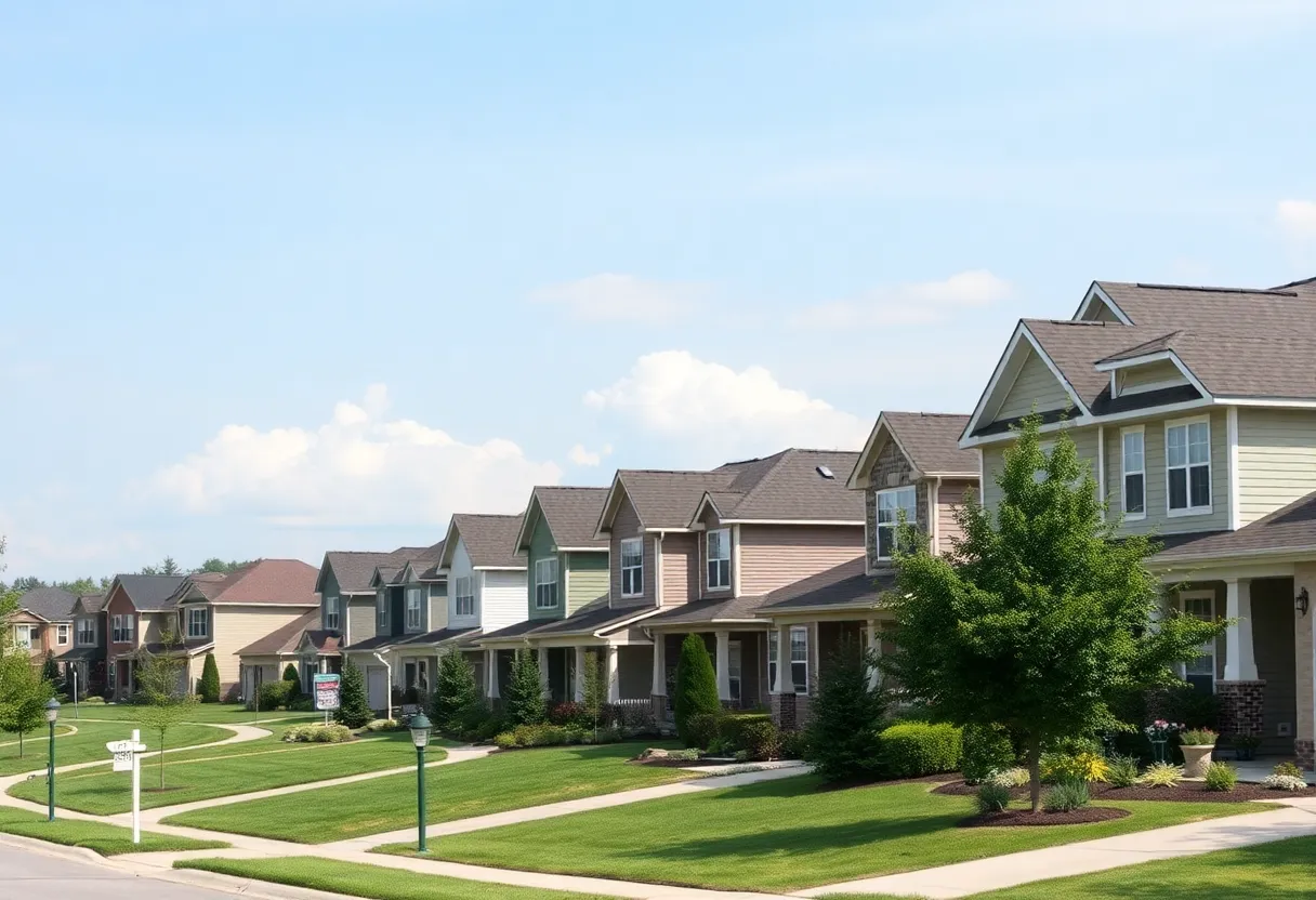 Suburban homes in Lexington, Kentucky