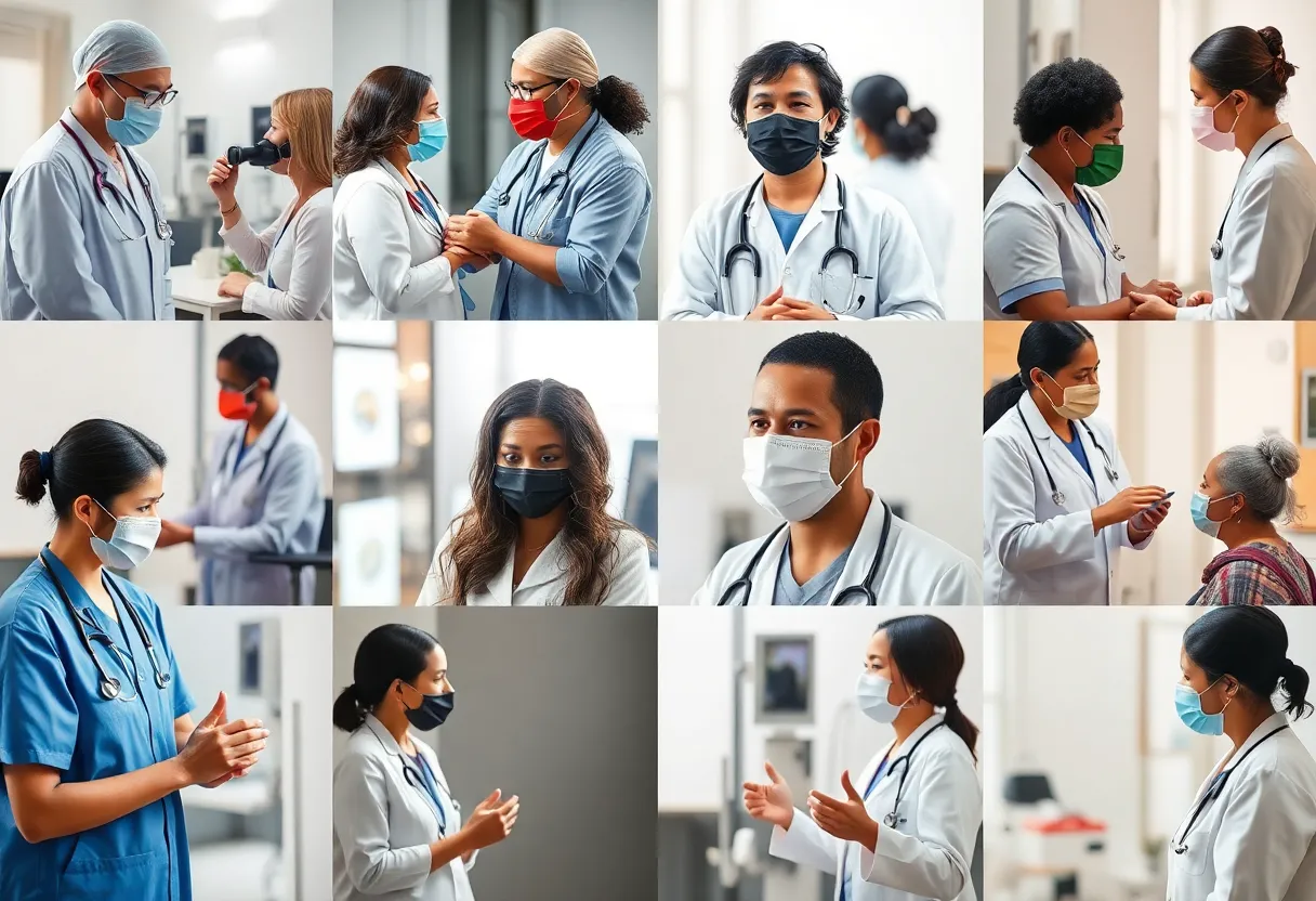 Healthcare professionals conducting lung cancer screenings.