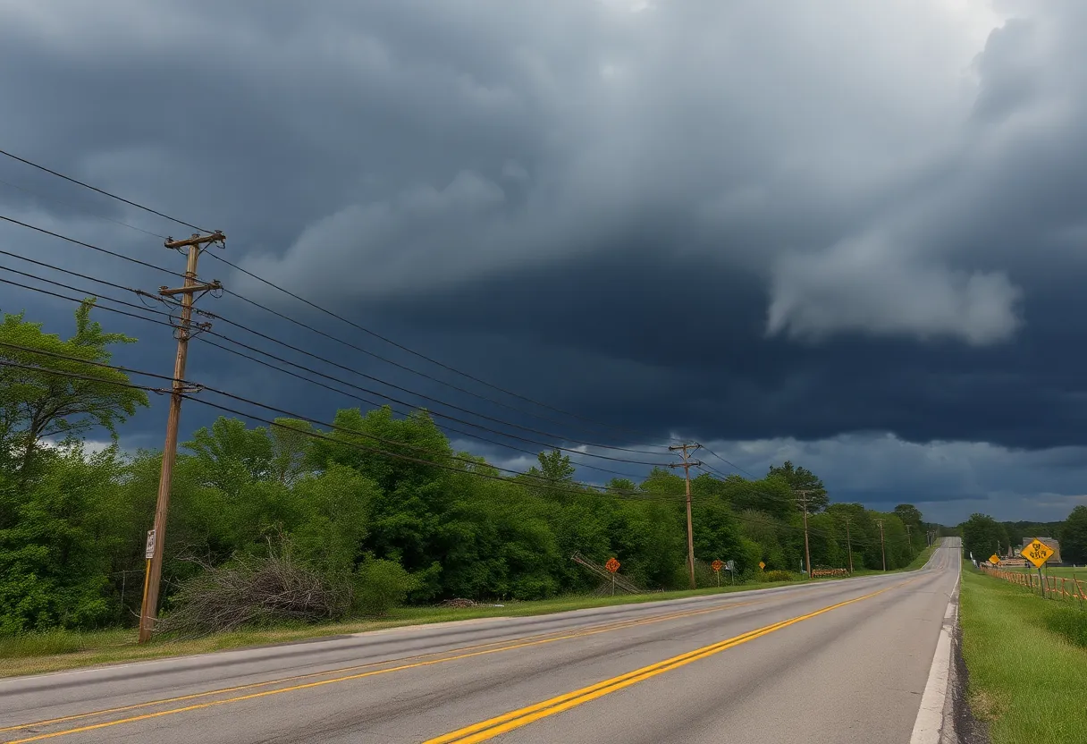 Damage from severe storms in Lexington, Kentucky