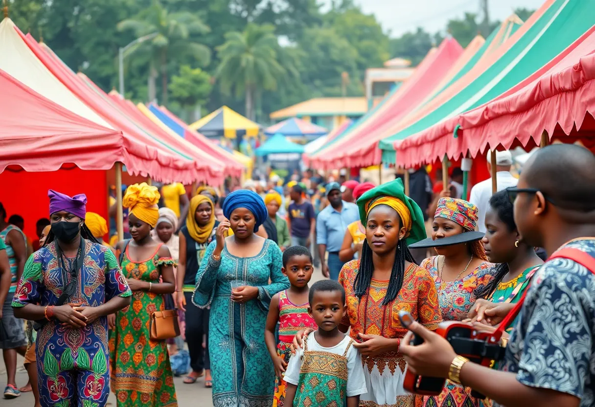 Families enjoying the Swahili Day festival in Lexington.