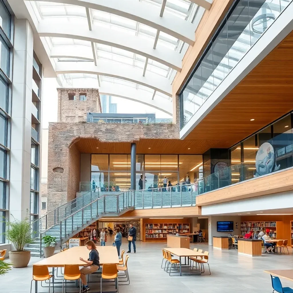 Exterior view of The Hub for Innovative Learning and Leadership in Lexington
