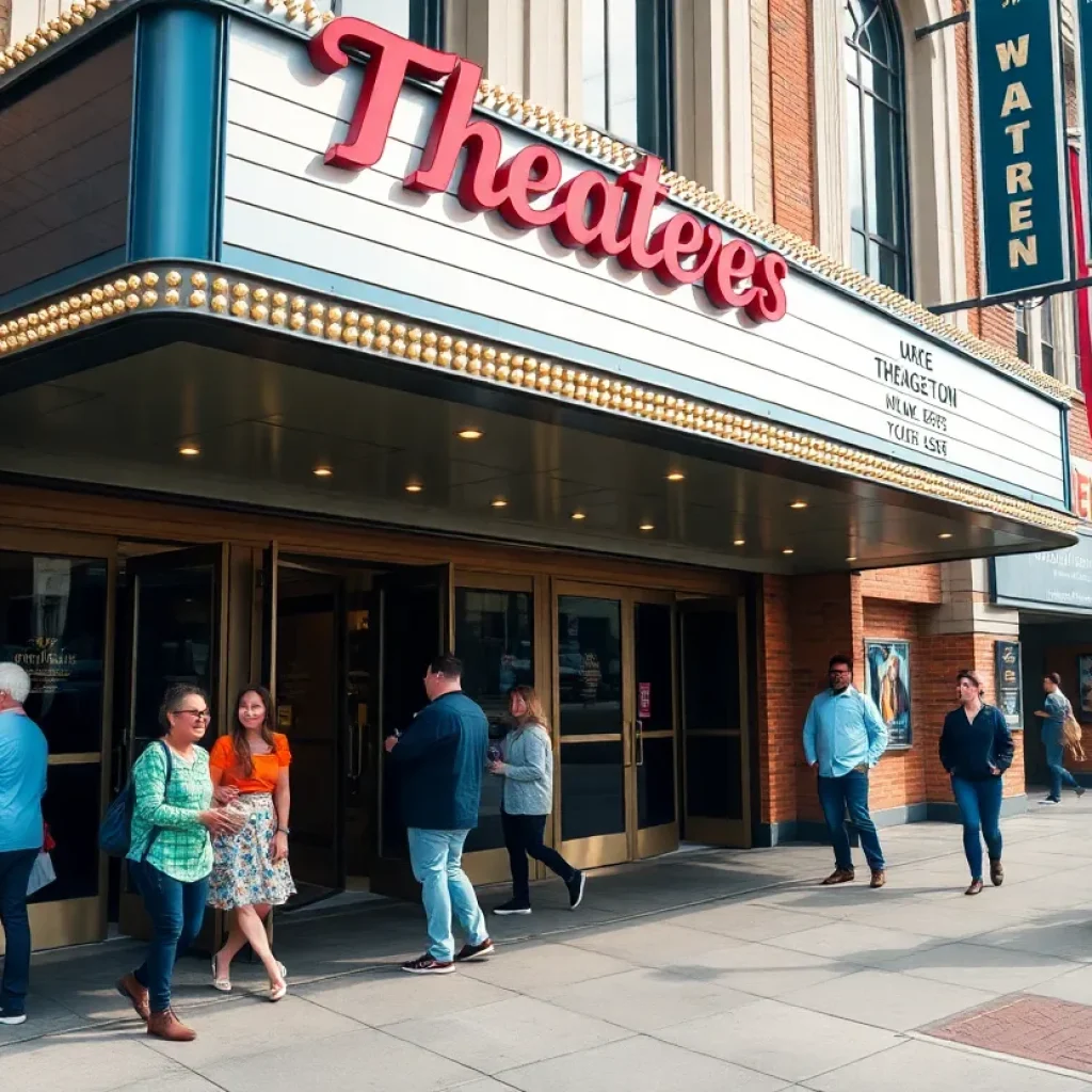 Entrance of Theatres of Georgetown, a family-friendly cinema.