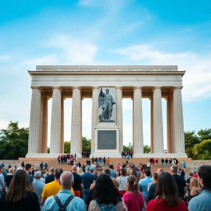 Unveiling ceremony for the Towards Freedom monument in Lexington, Kentucky.