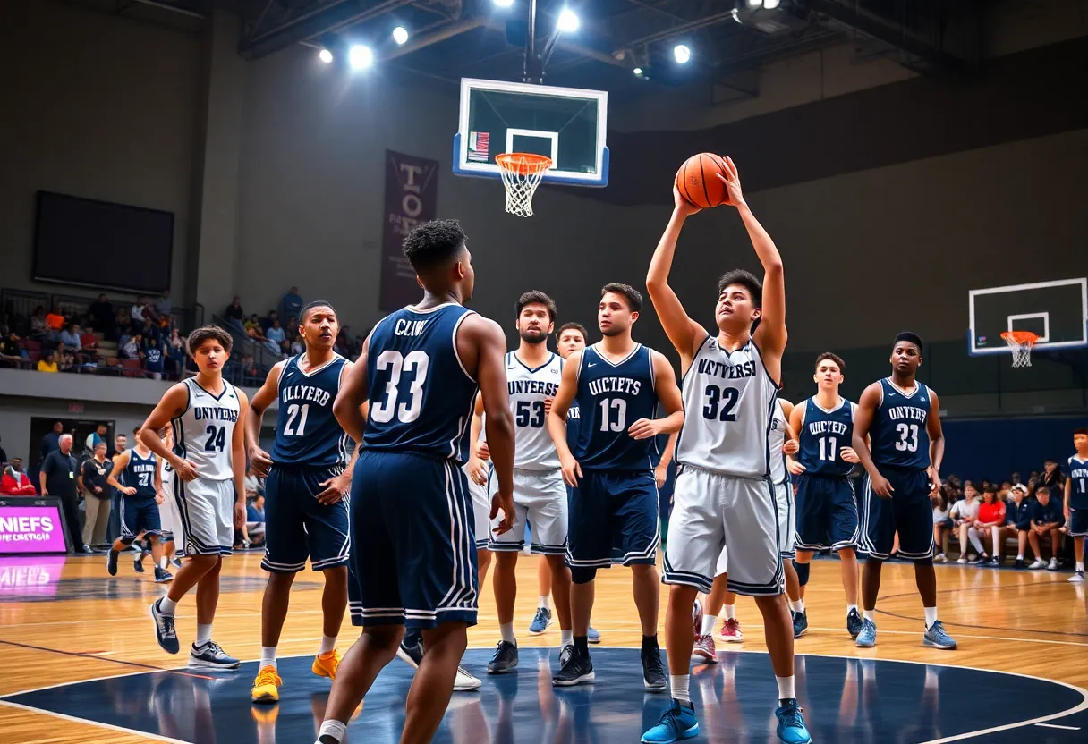 Dynamic basketball players representing the University of Kentucky during an NBA playoff game.