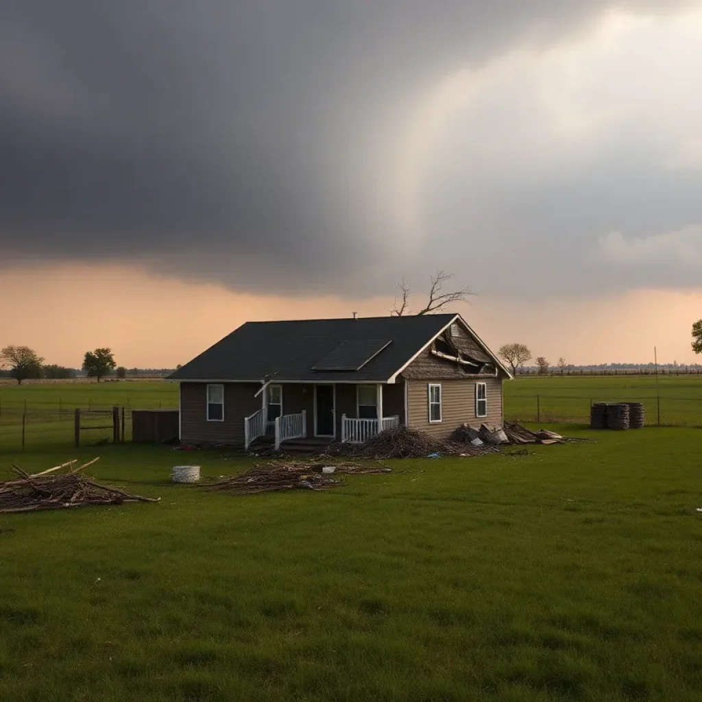 Home destroyed by tornado in Washington County