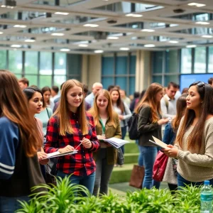 High school students participating in agricultural leadership conference