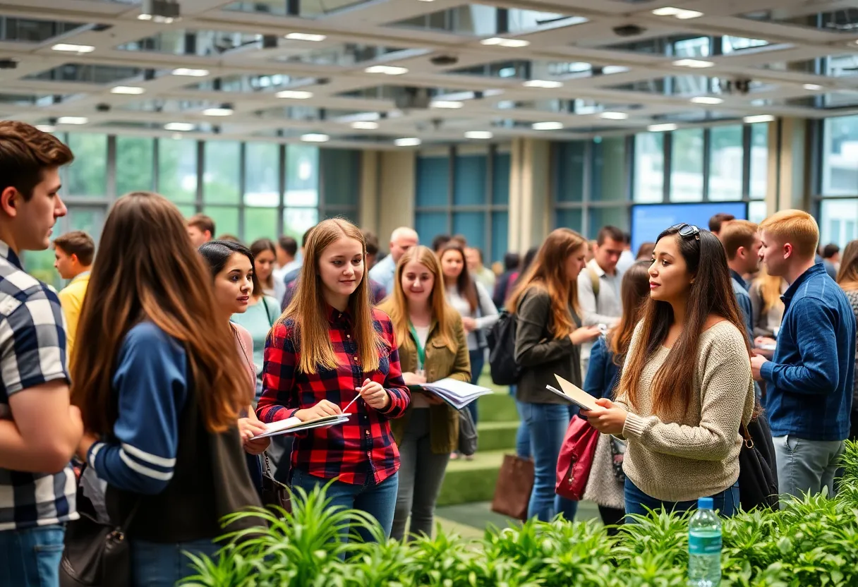 High school students participating in agricultural leadership conference