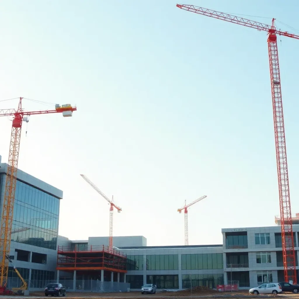 Construction site of the Brown Cancer Center in Kentucky
