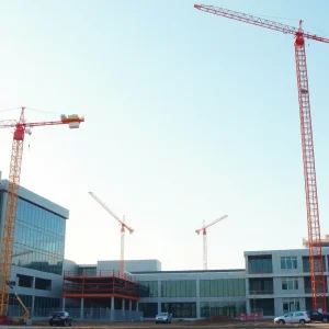 Construction site of the Brown Cancer Center in Kentucky