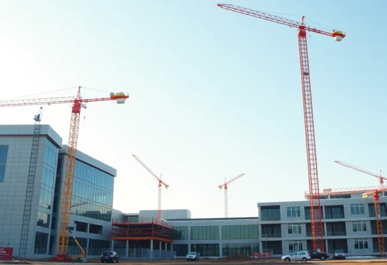 Construction site of the Brown Cancer Center in Kentucky