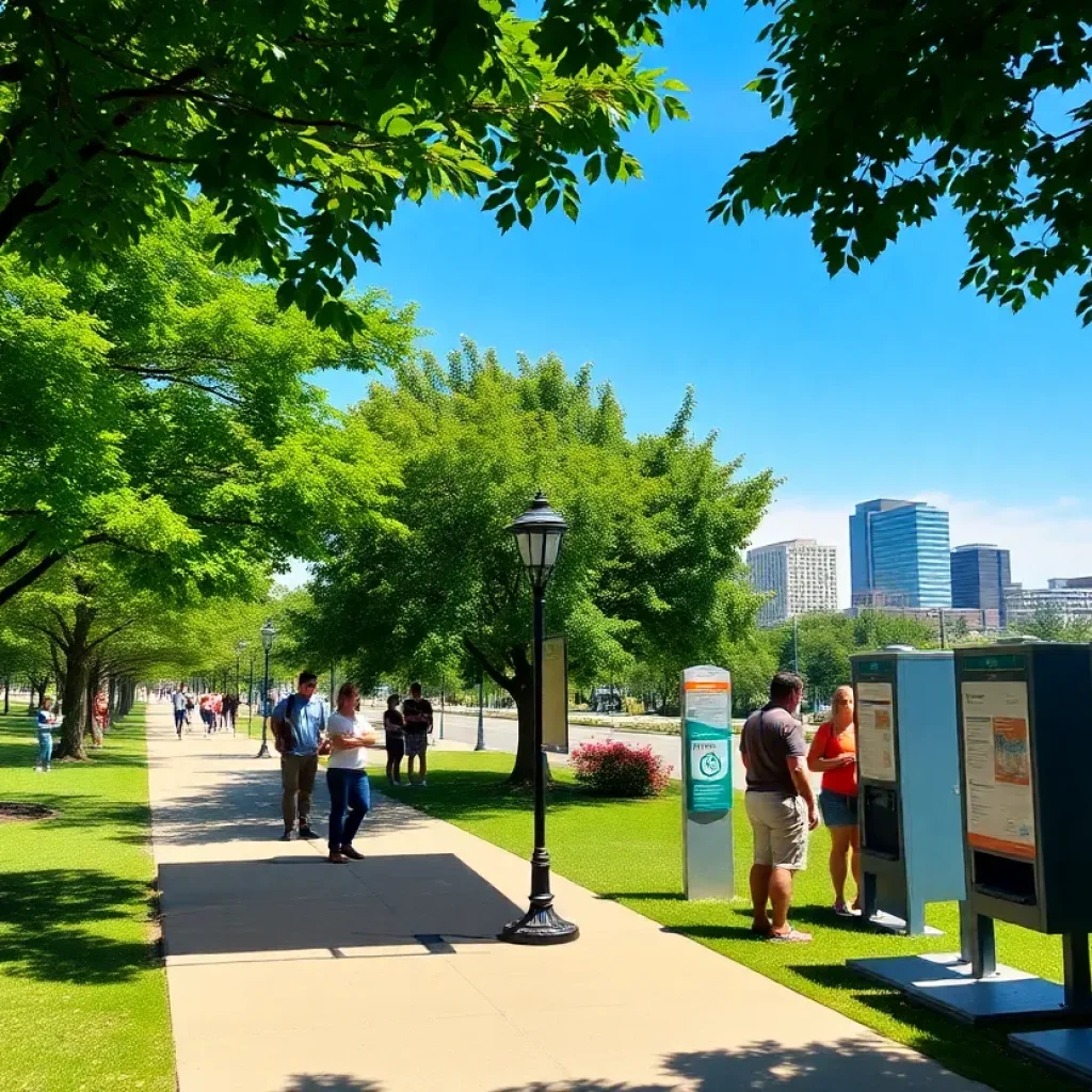 People staying cool in Lexington during extreme heat