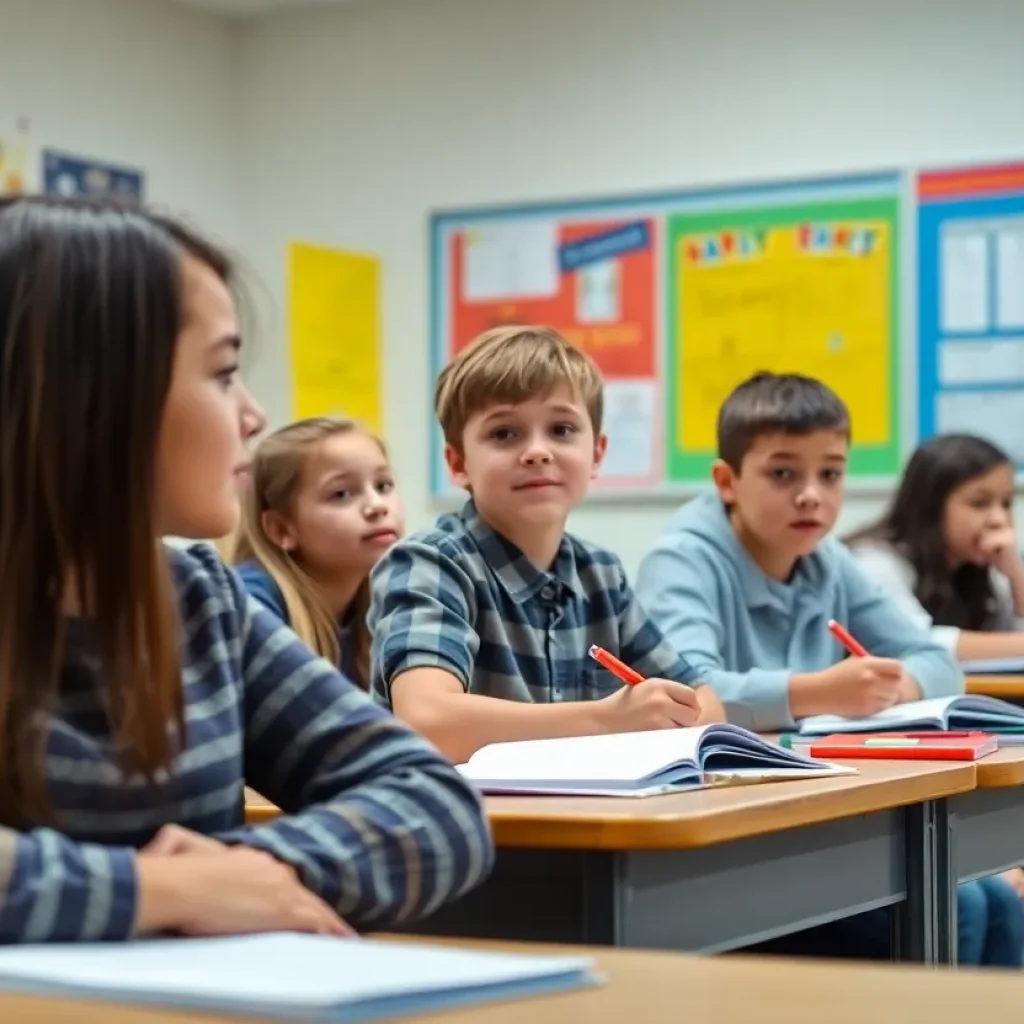 Students engaged in learning in a classroom at Fayette County Public Schools