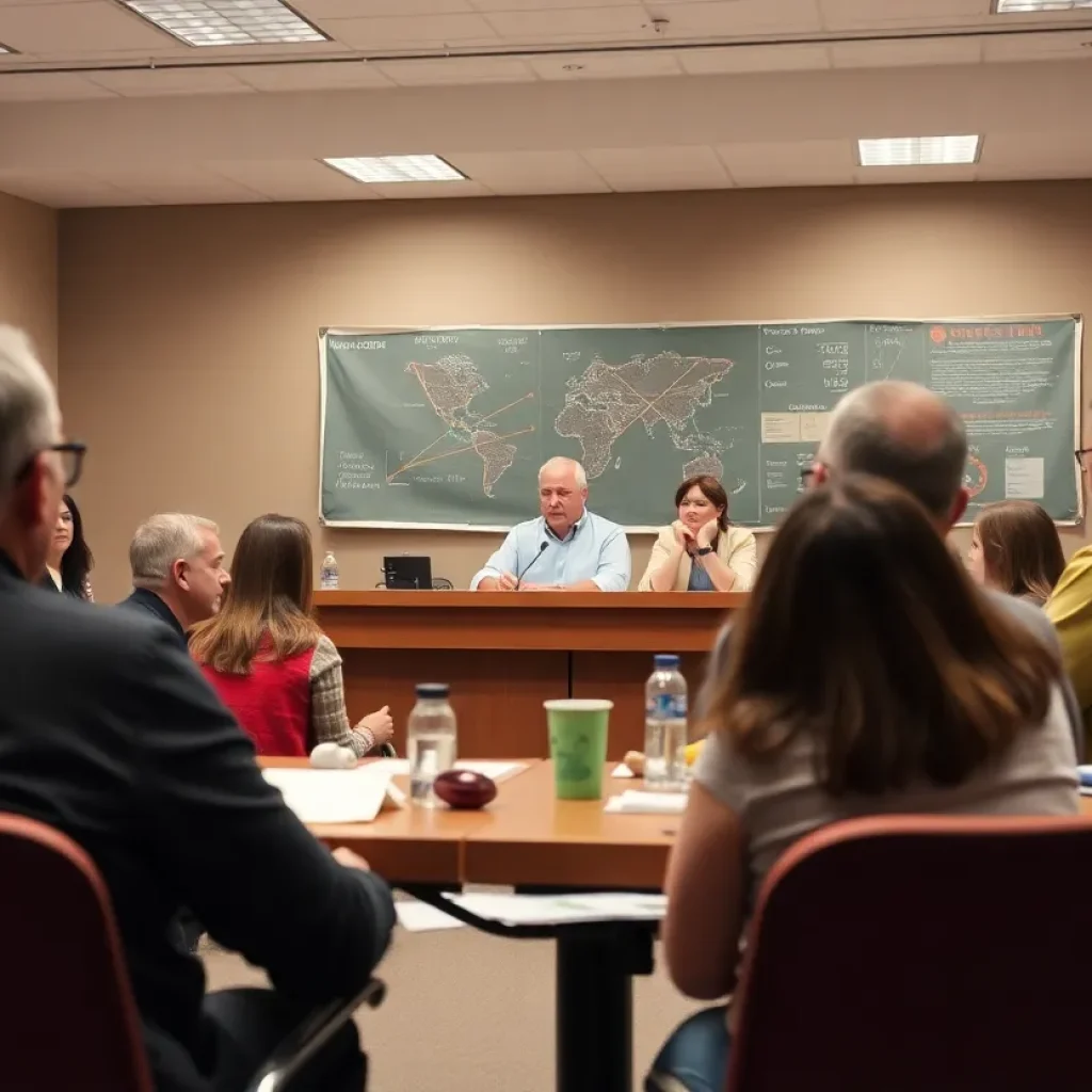 Fayette County Public Schools board meeting with community members