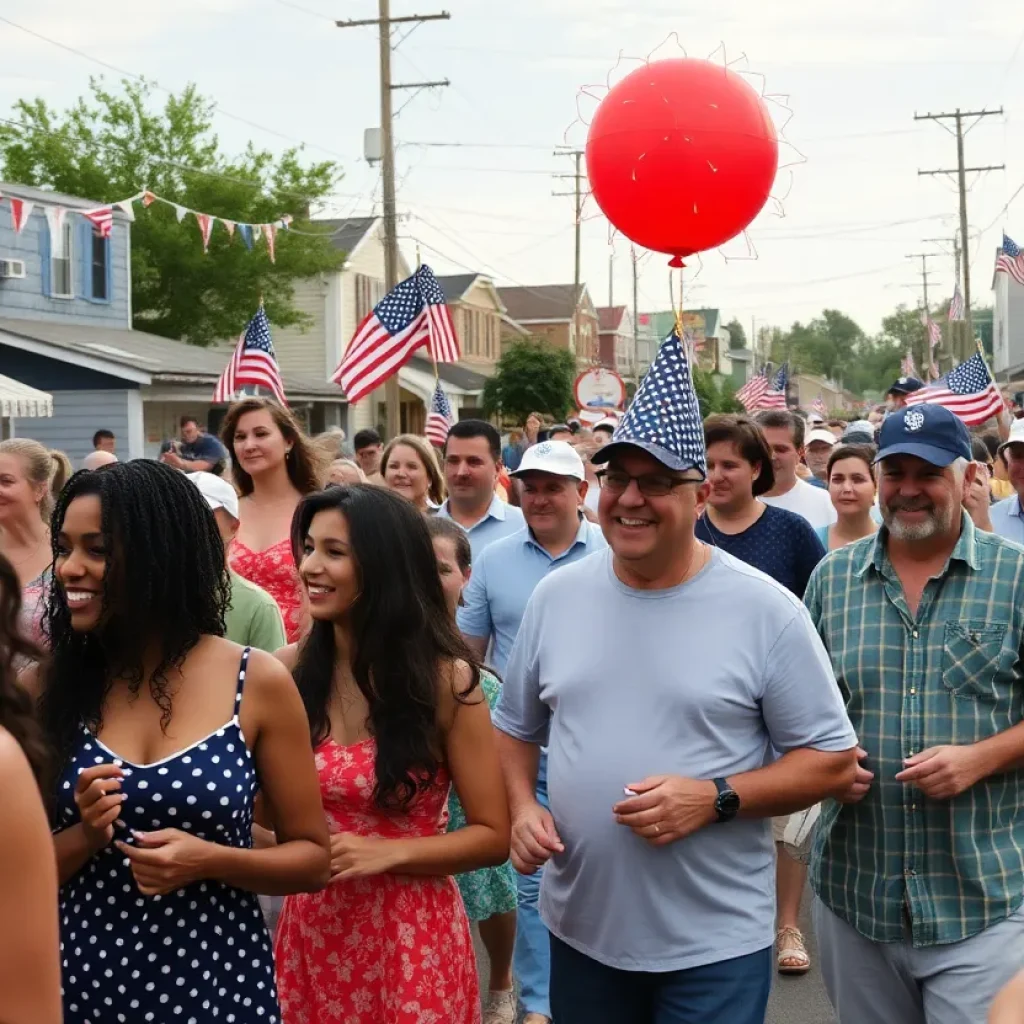 Crowd celebrating Independence Day in Kentucky