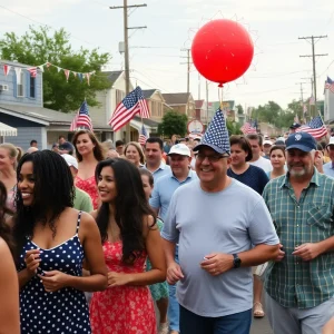 Crowd celebrating Independence Day in Kentucky