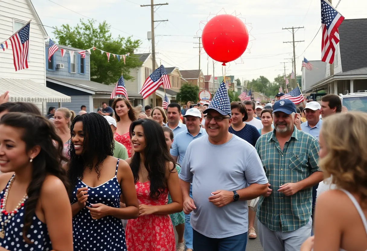 Crowd celebrating Independence Day in Kentucky