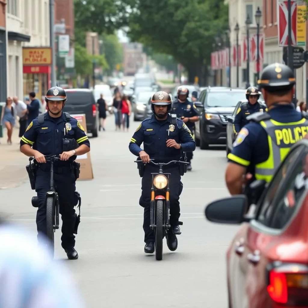 Police presence in Lexington during robbery investigation