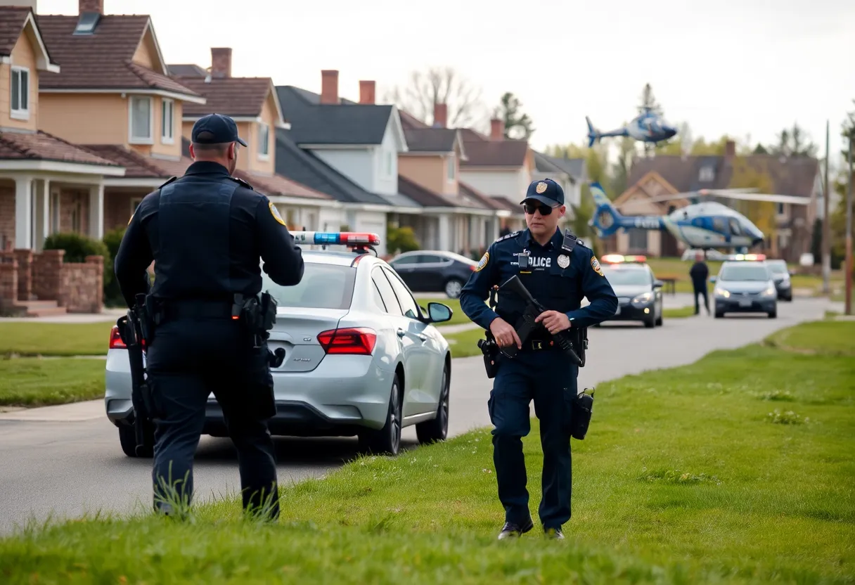Police search operation in Nicholasville area