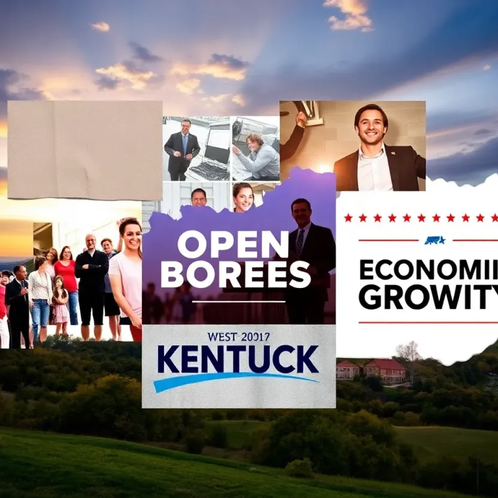 Political campaign imagery representing Ralph Alvarado's platform in Kentucky.