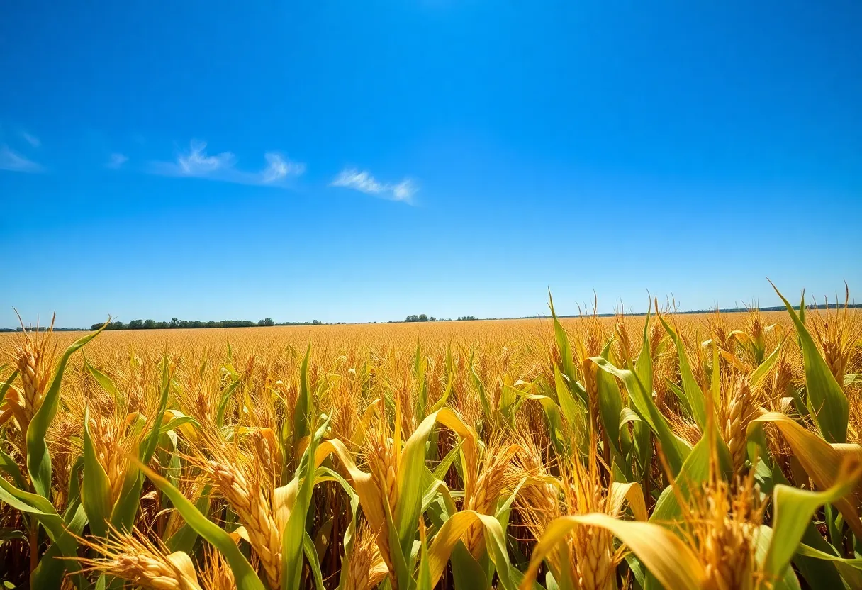 Cornfield in Lexington during a hot summer day