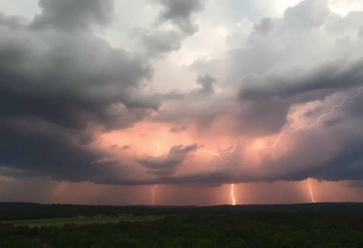 A summer storm brewing over Central and Eastern Kentucky
