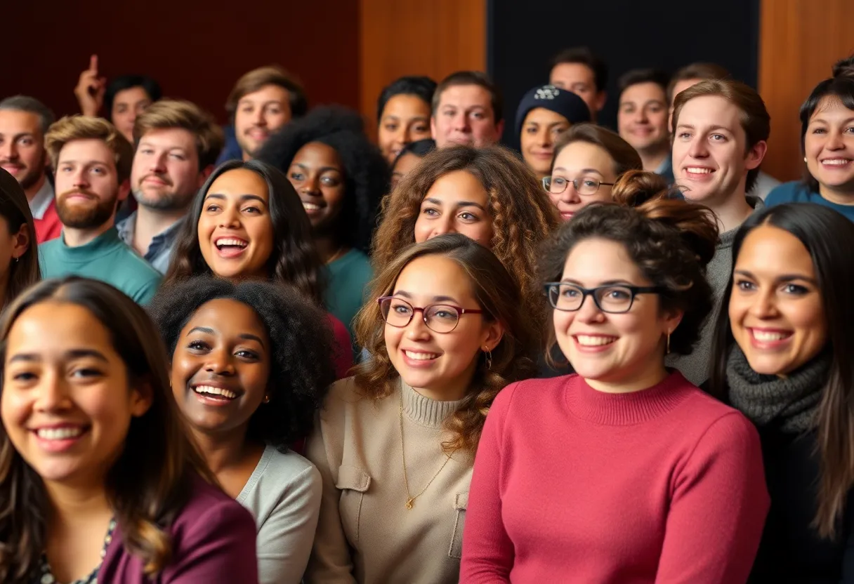 A diverse group of actors auditioning for various roles