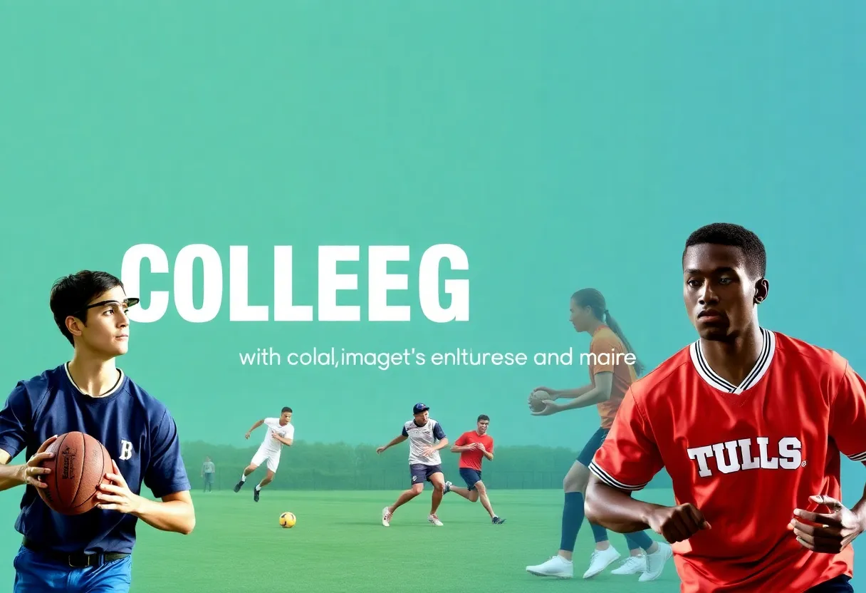 Graphic representation of NCAA athletes involved in branding and marketing opportunities.