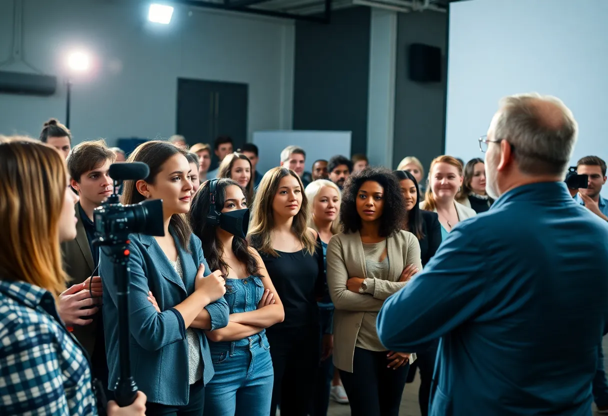 Actors auditioning for various roles during a casting call in Lexington