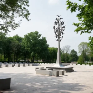 Birds in Flight memorial sculpture symbolizing the victims of Comair Flight 5191.