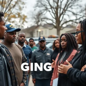 Community meeting discussing safety and gun violence prevention